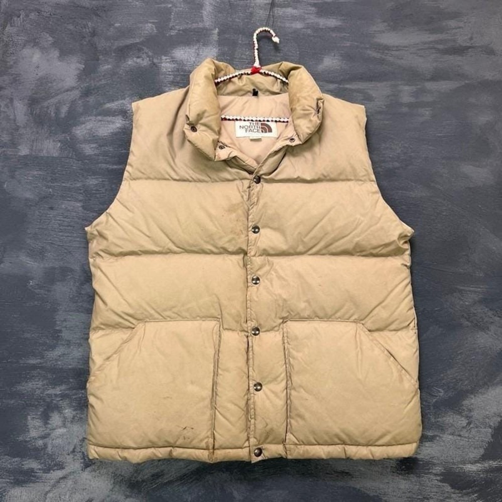 Vintage The North Face‎ Vest Mens XL Brown 1970s Brown Label Down Puffer